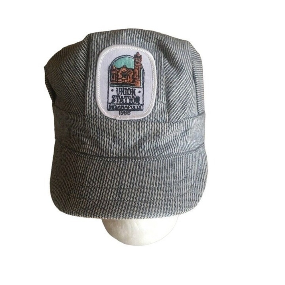 Train Engineer Hat Conductor Union Station Indianapolis Youth‎ Cap Size Medium